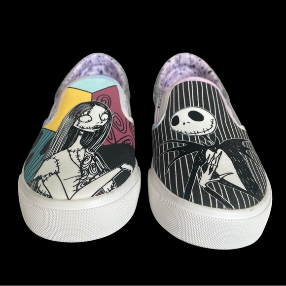 Disney Shoes - Nightmare Before Christmas Disney Sneakers Womens 9.5 Jack Sally Slip-On Shoes